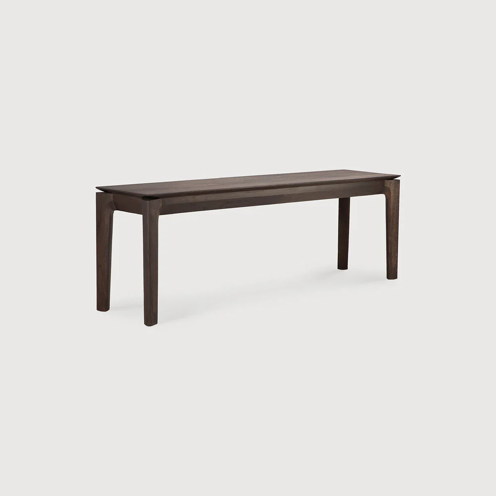 Bok Solid Brown Oak Bench, 50" - Image 3