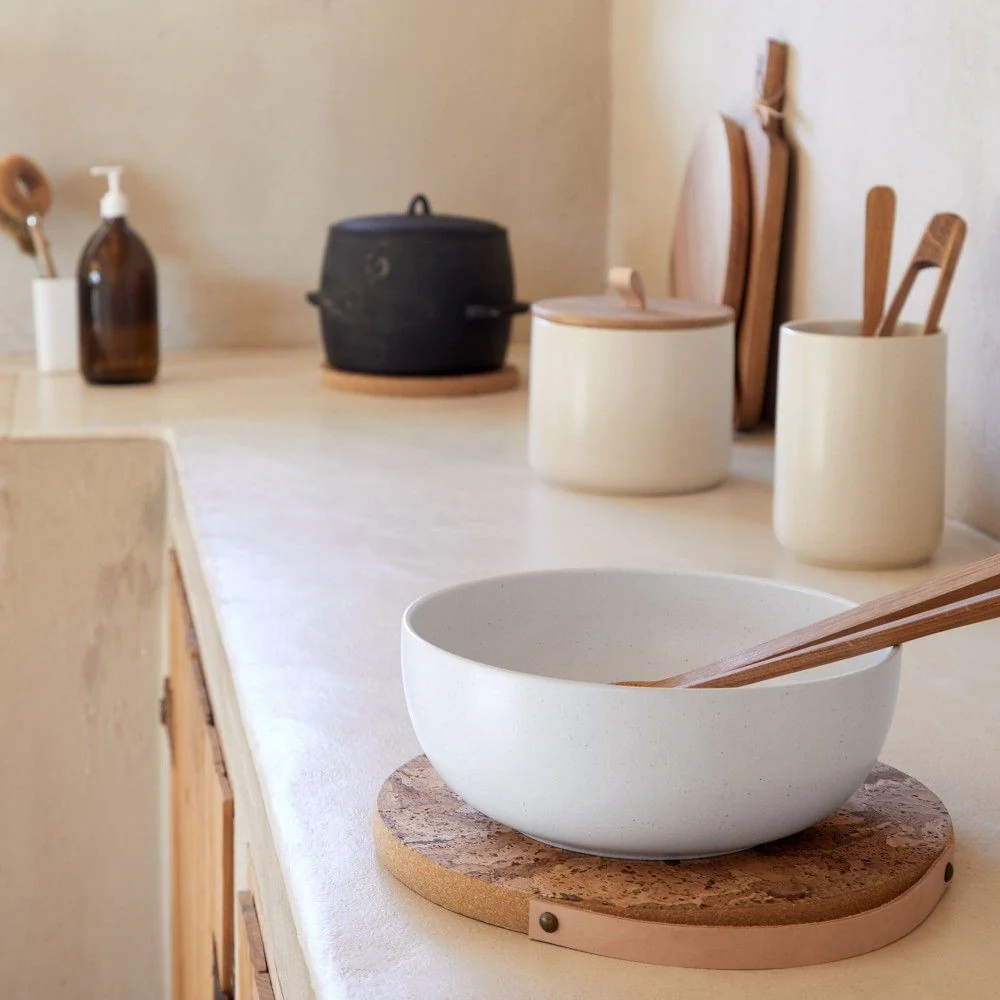 Cork Trivet with Leather Handle, Large - Image 4