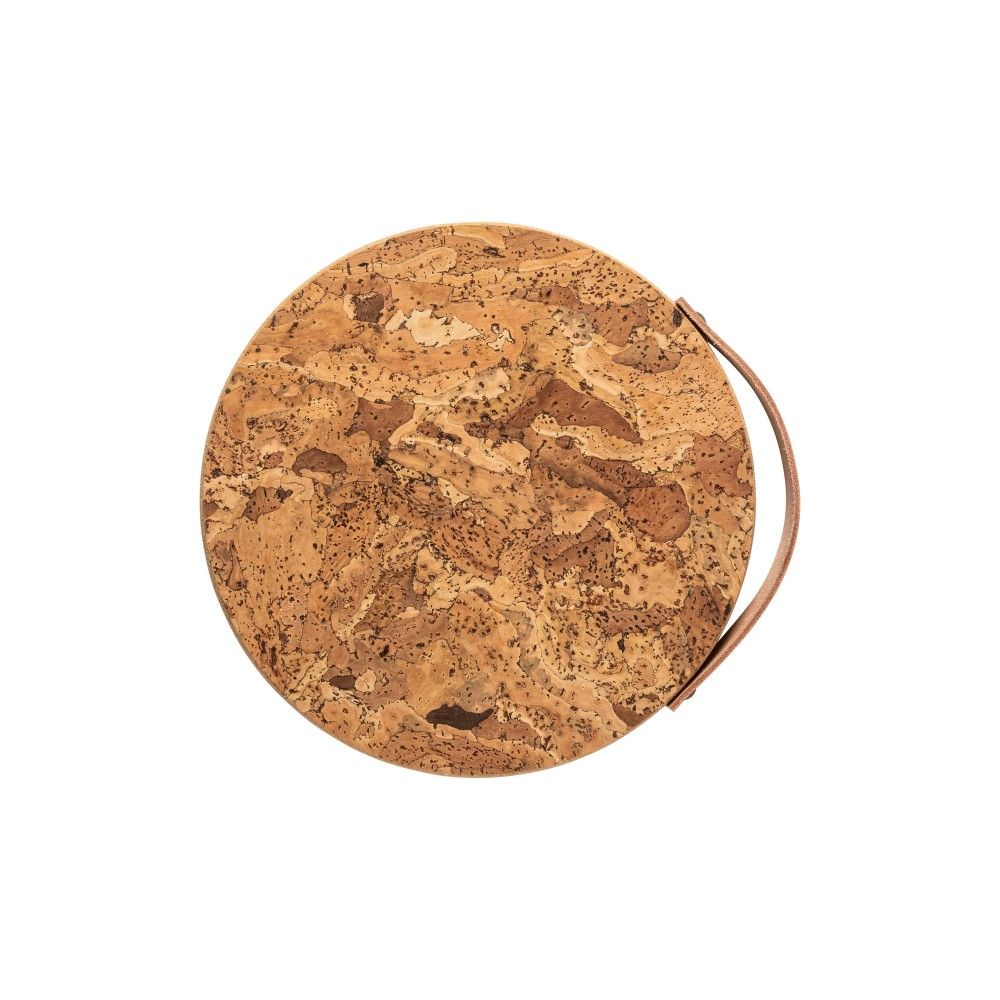 Cork Trivet with Leather Handle, Medium - Image 9