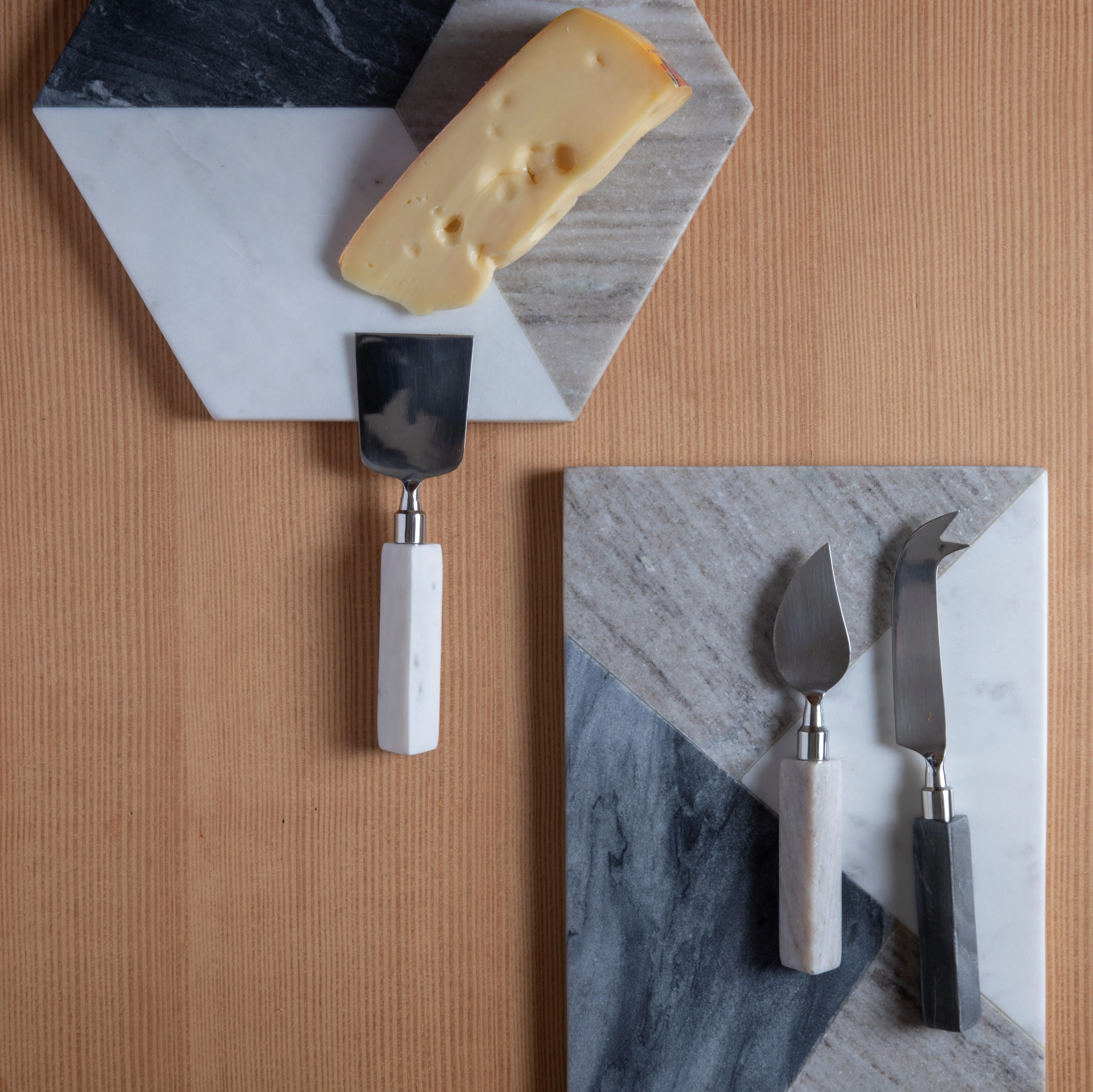 Geometric Marble Cheese Knife Set - Image 3