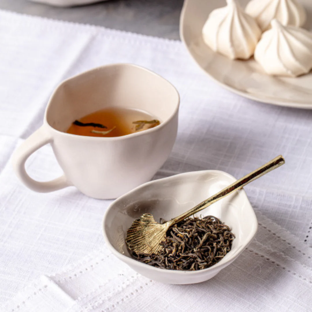 Gingko Mini Spoons, Gold, Set of 4 - Image 5