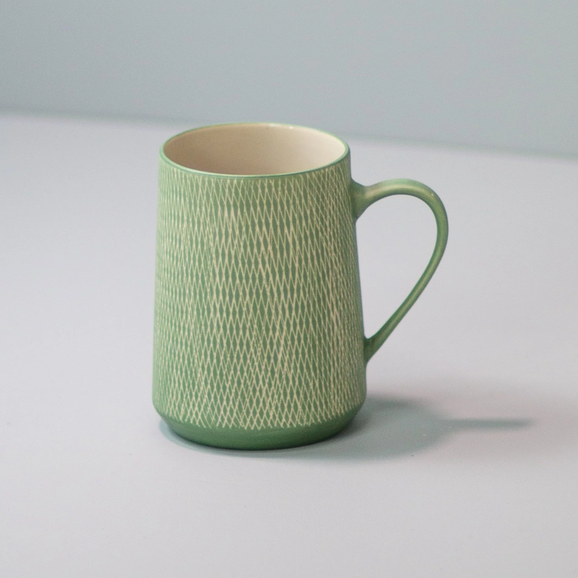 Jade Crosshatch Mugs, Set of 4 - Image 5