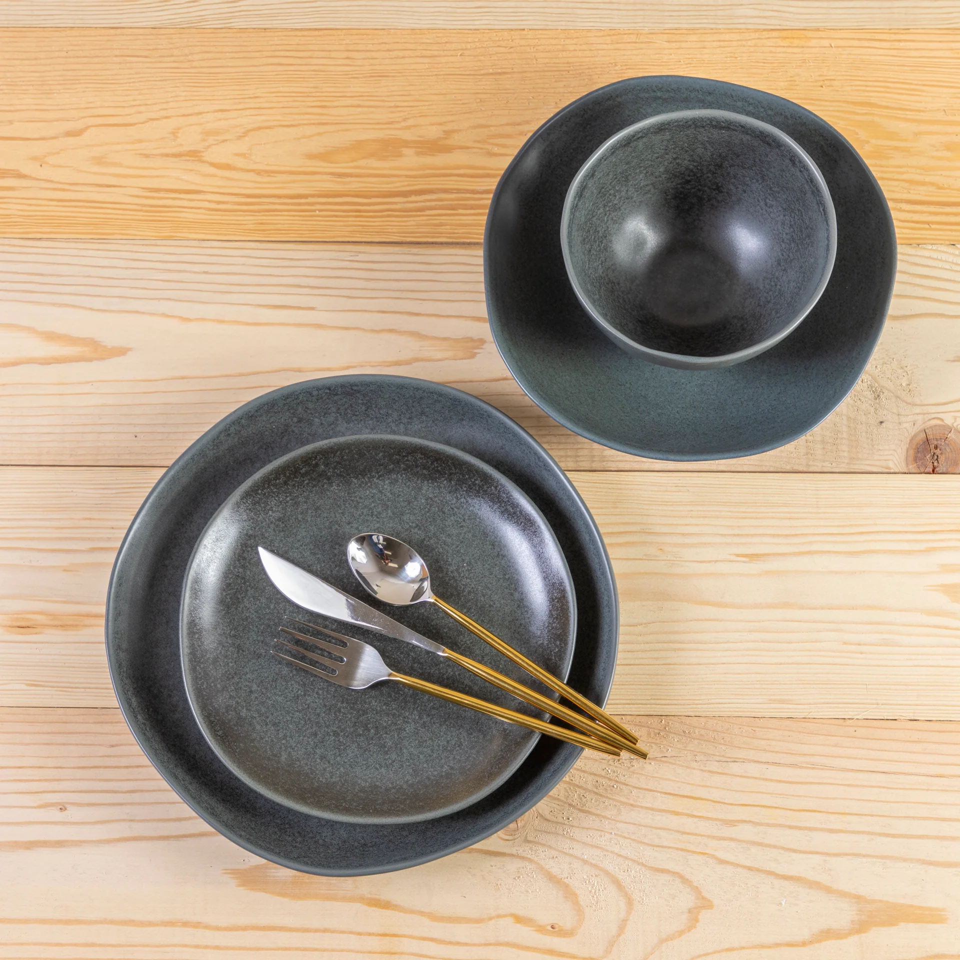 Livia Side Plate, Black, Set of 6 - Image 5