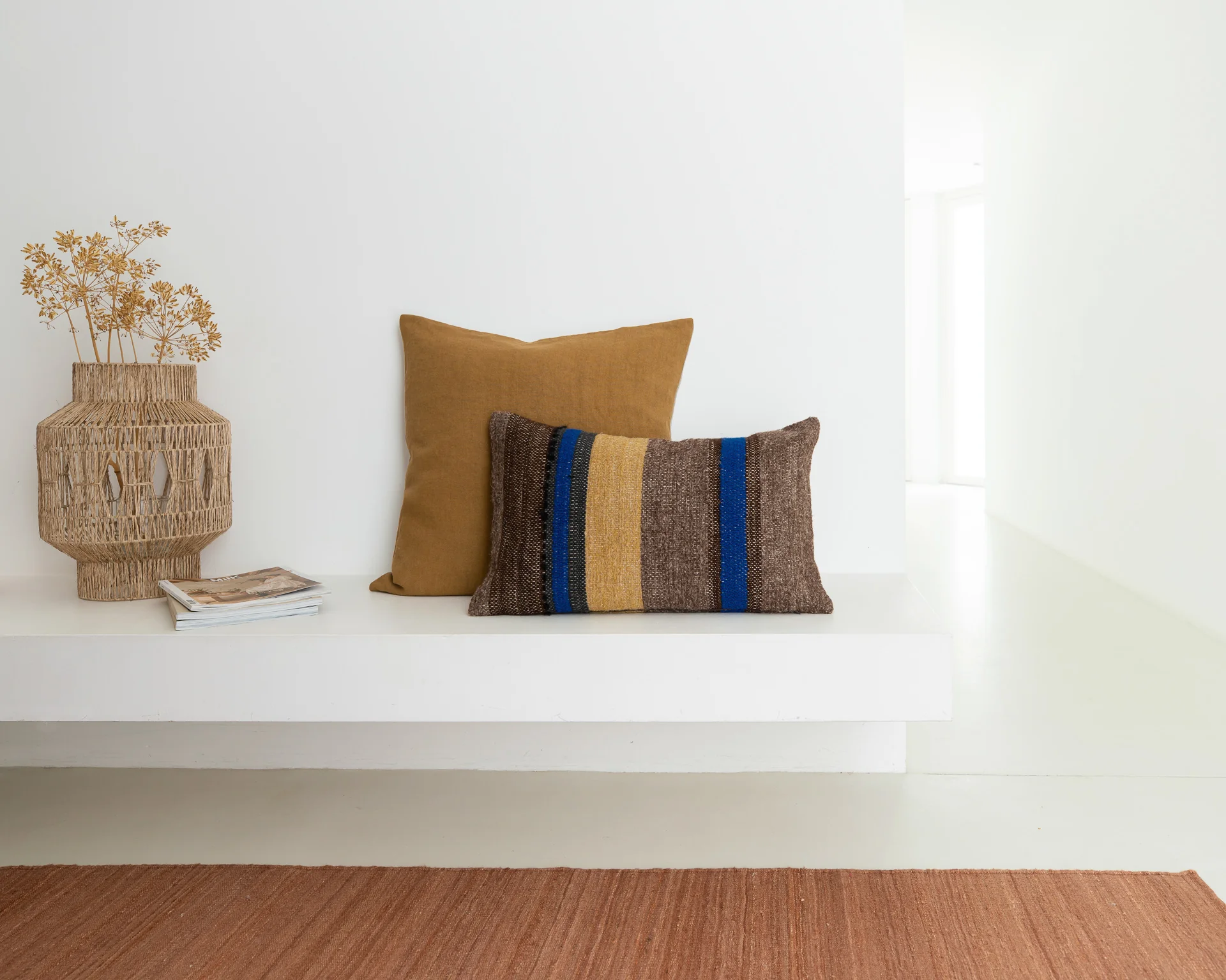 Nomad Kilim Rug 6'6" x 10', Terracotta - Image 3