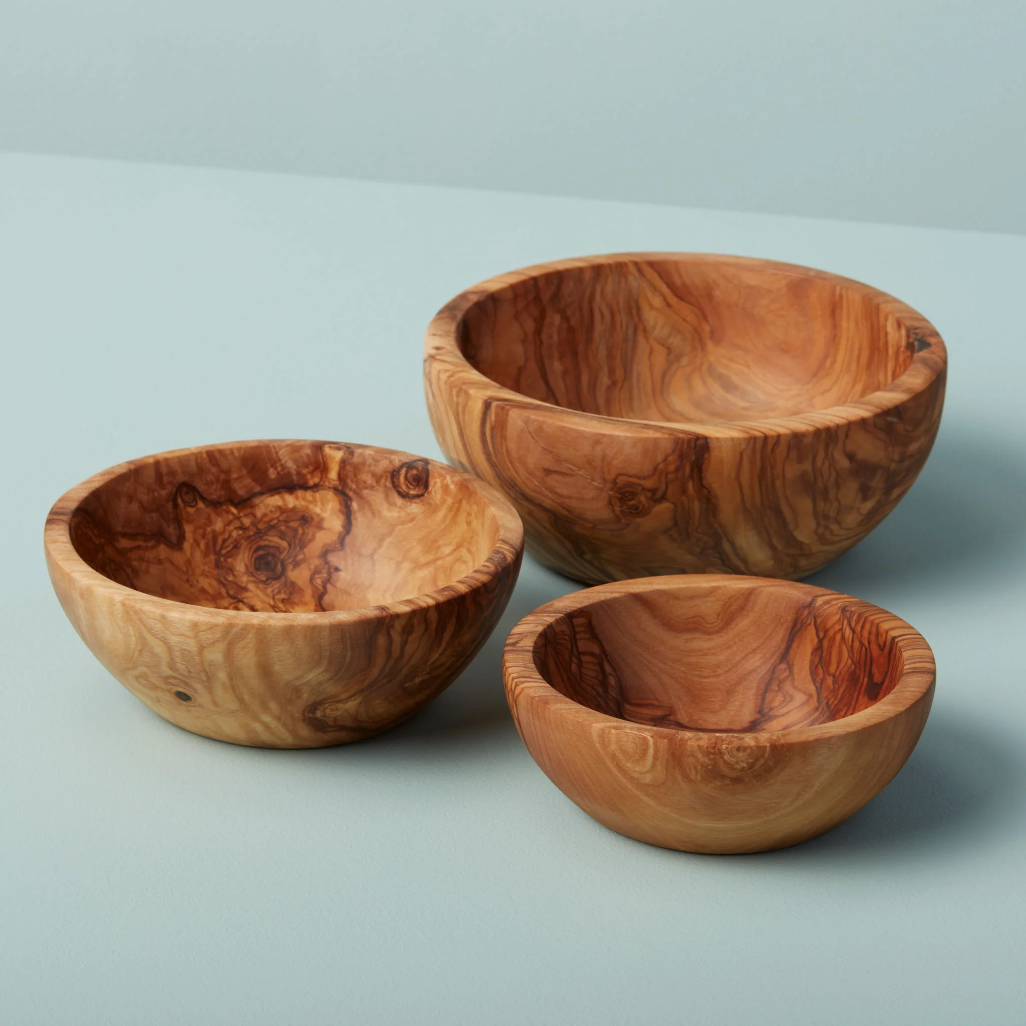 Olive Wood Nesting Bowls, Set of 3 - Image 3
