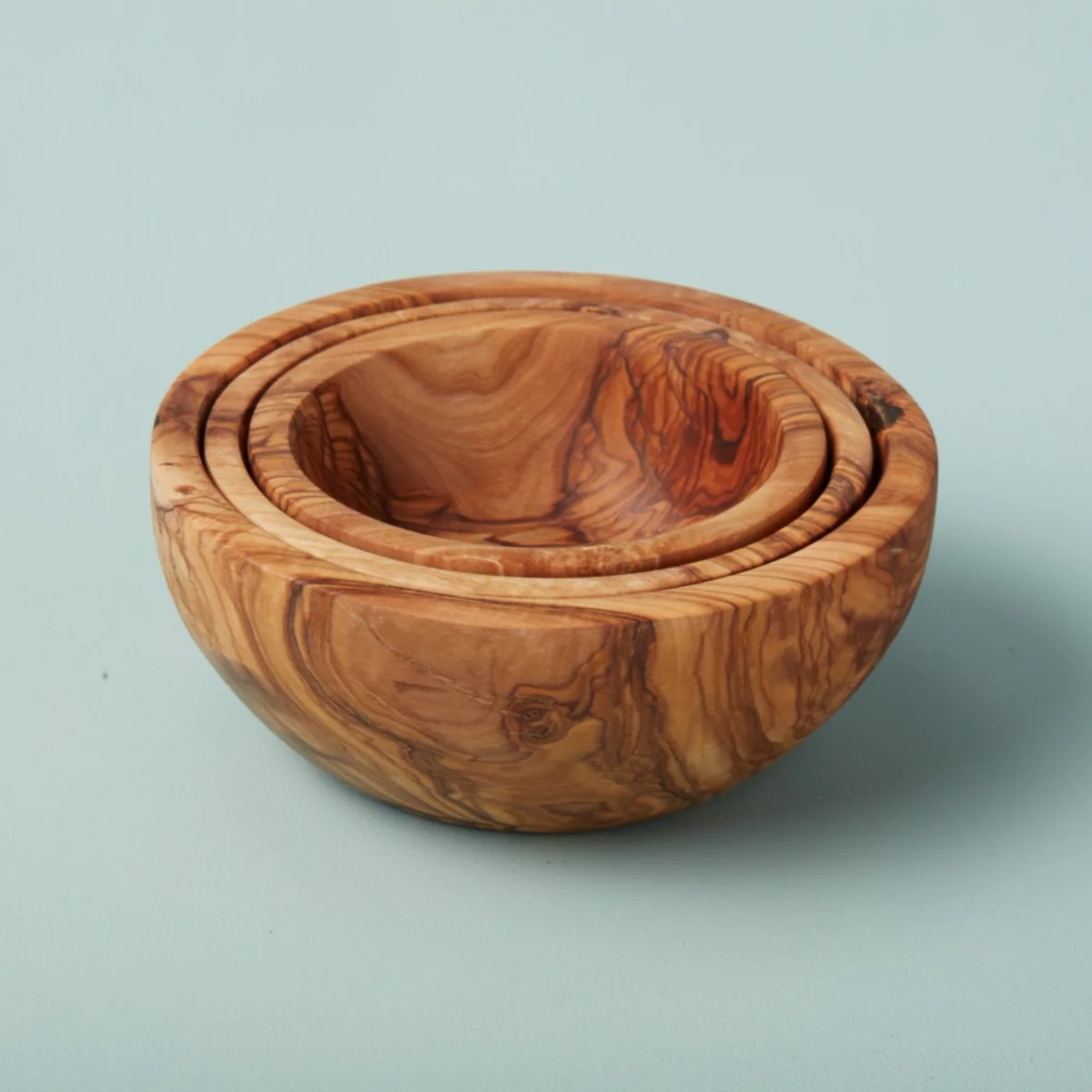 Olive Wood Nesting Bowls, Set of 3 - Image 4