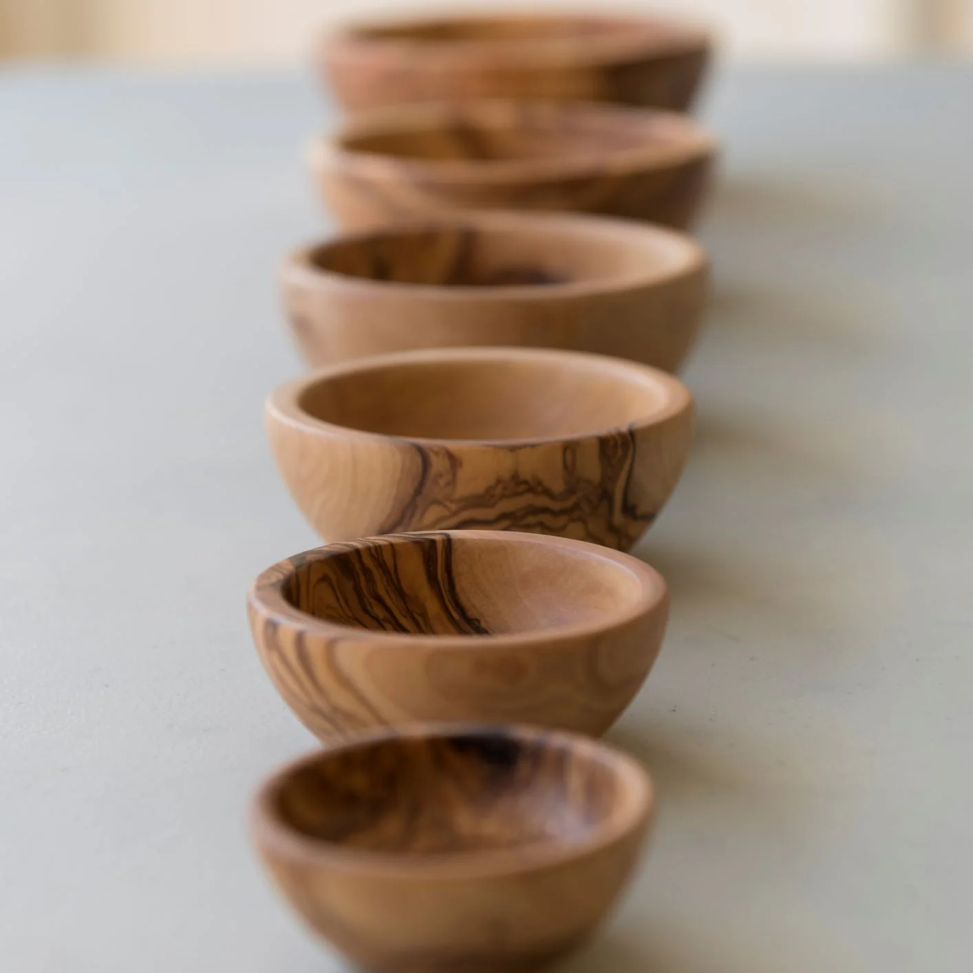 Olive Wood Nesting Bowls, Set of 6 - Image 4