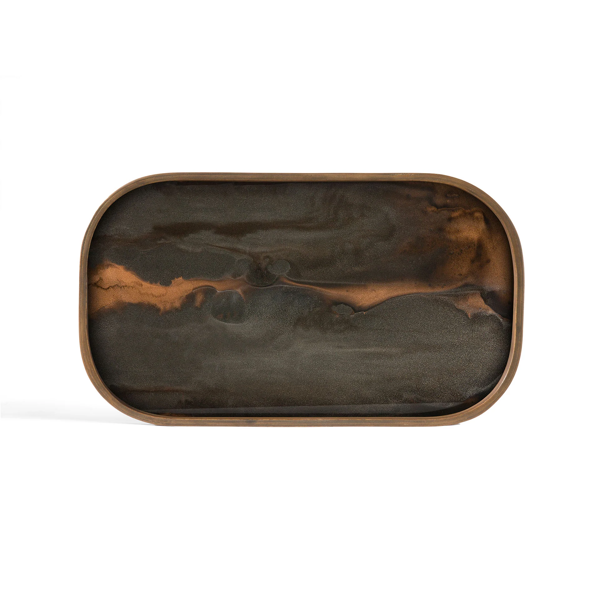 Oblong Bronze Glass Organic Valet Tray - Image 3