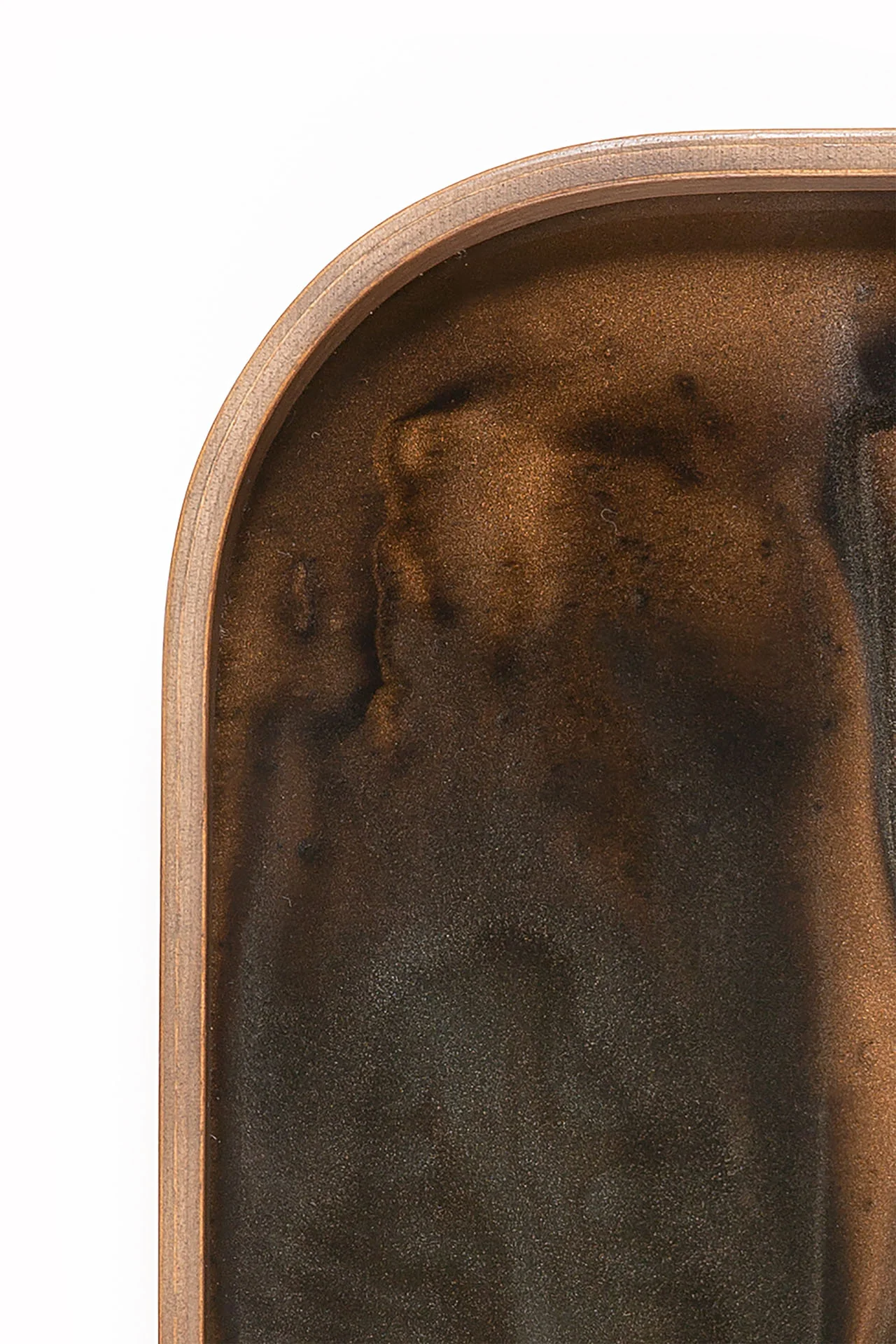 Oblong Bronze Glass Organic Valet Tray - Image 5