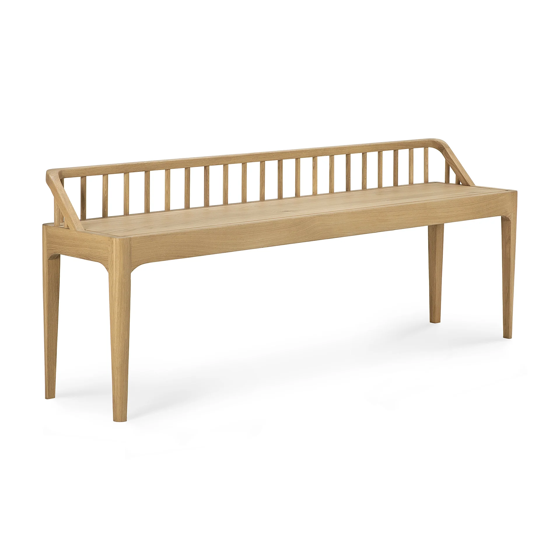 Spindle Solid Oak Bench - Image 4