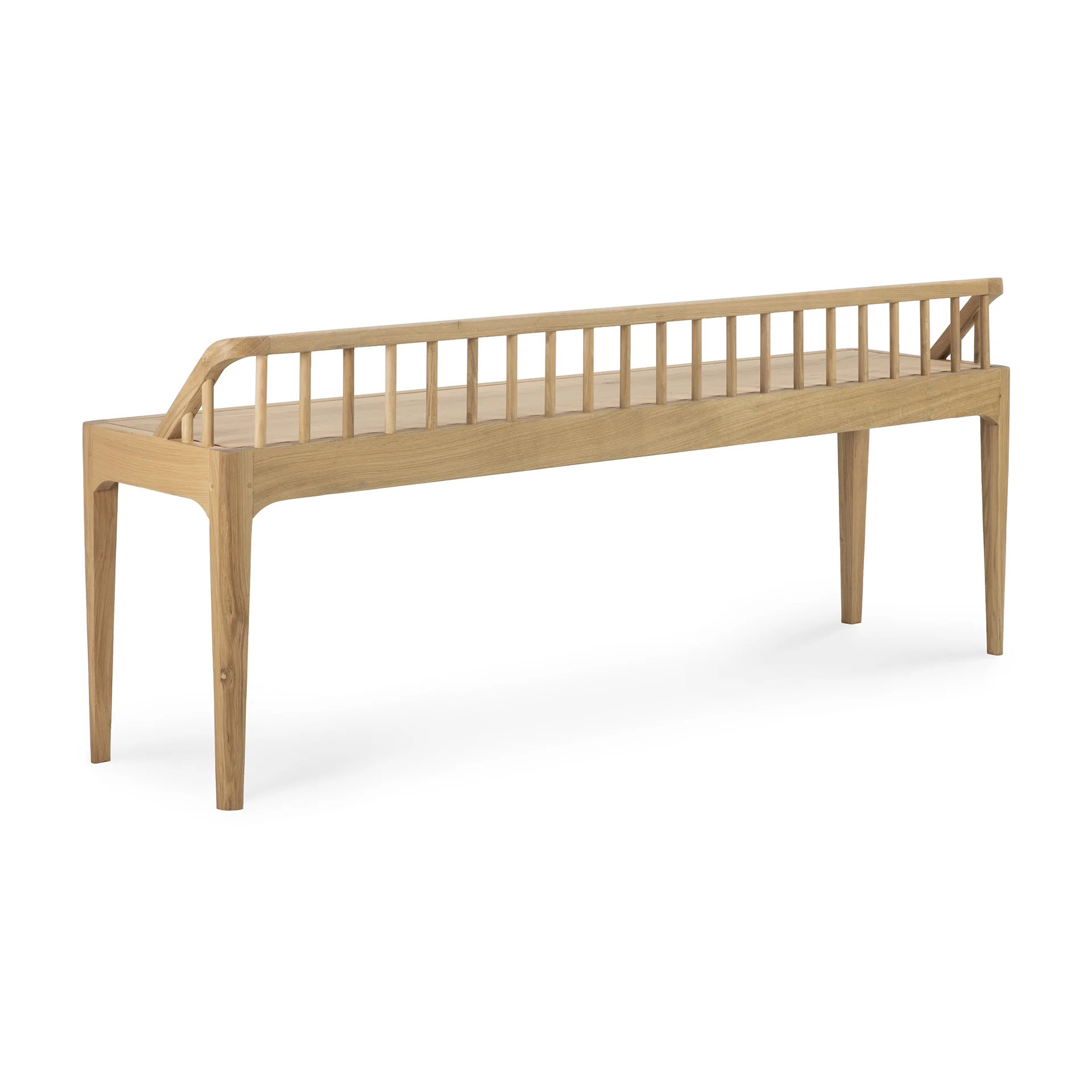 Spindle Solid Oak Bench - Image 6