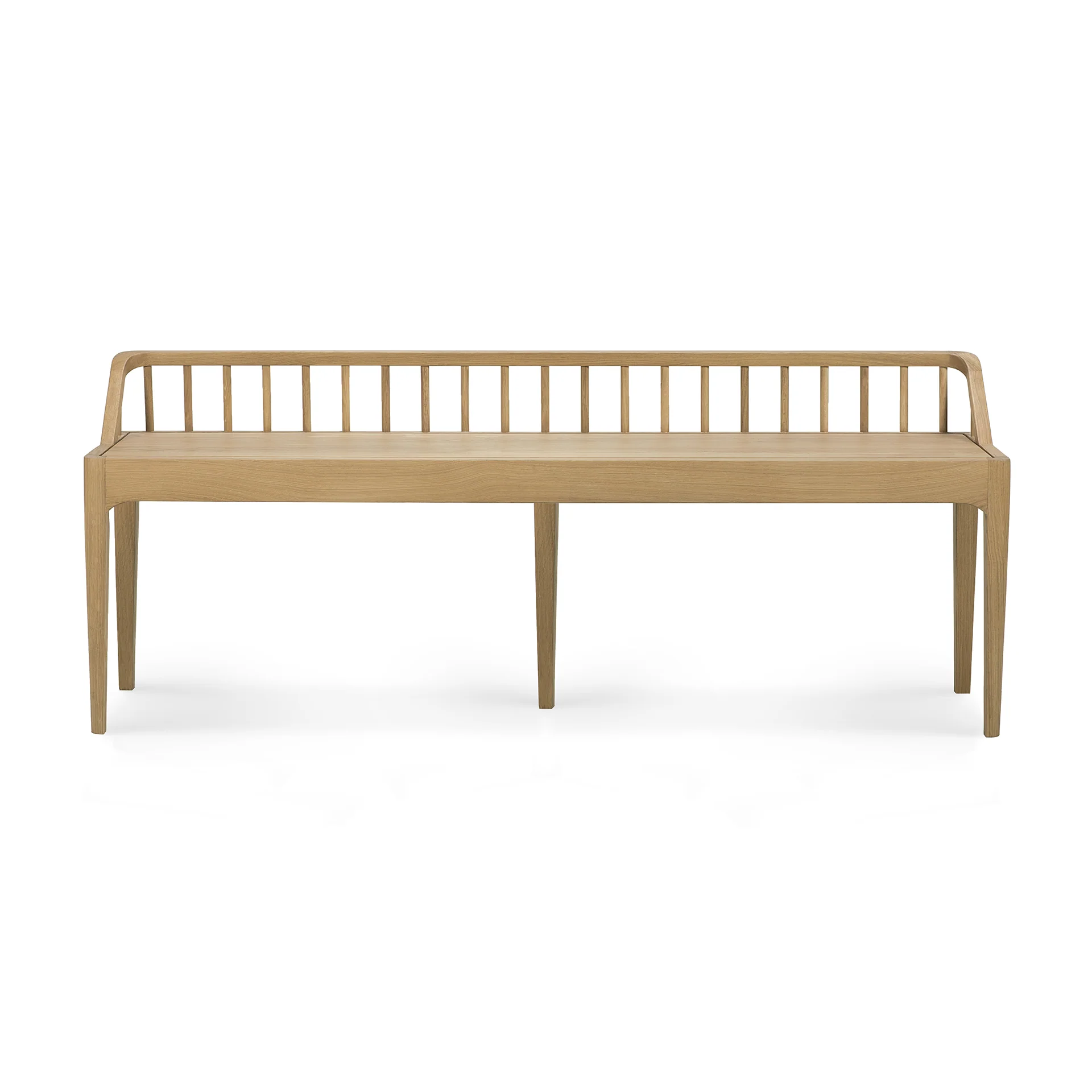 Spindle Solid Oak Bench - Image 7