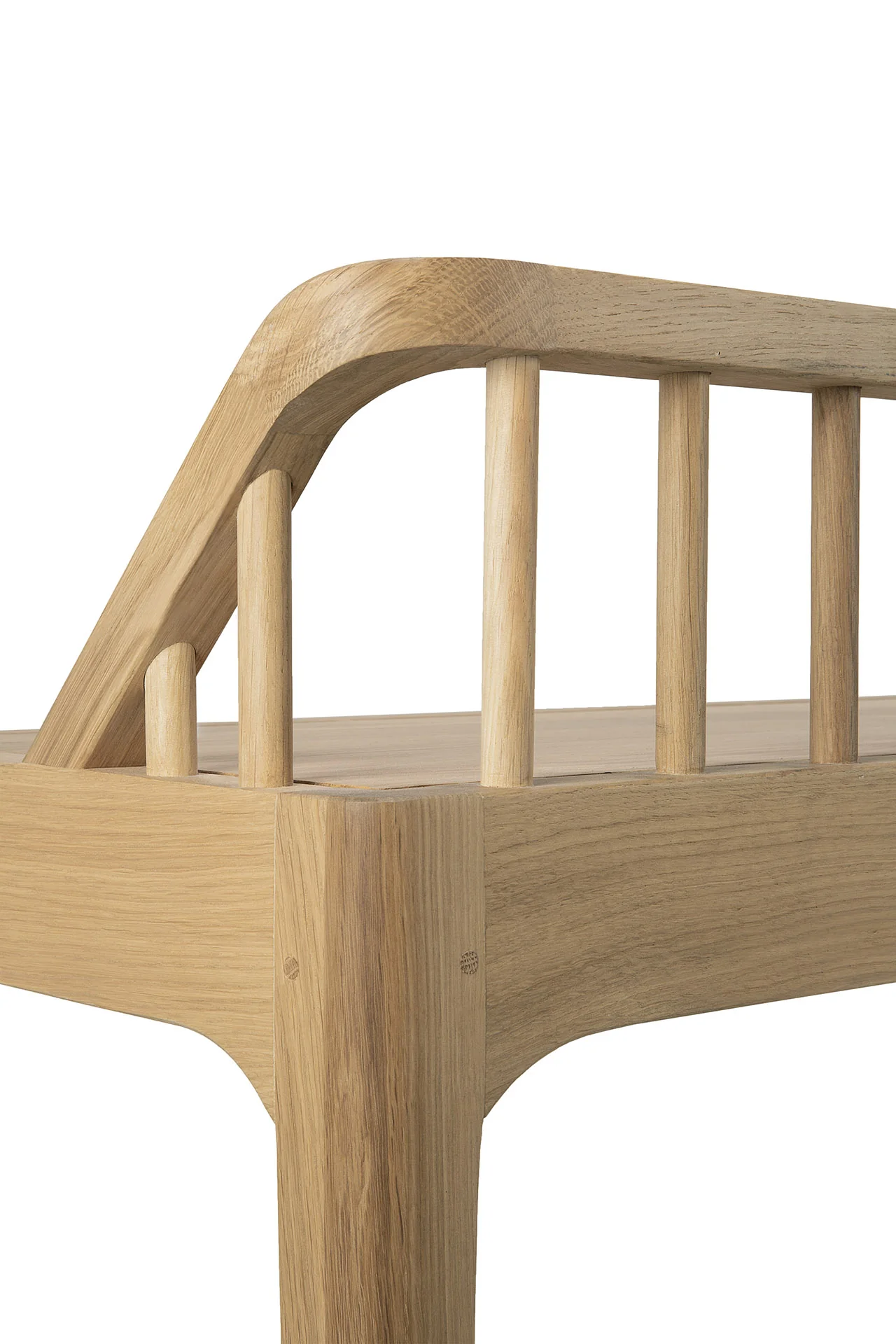 Spindle Solid Oak Bench - Image 8