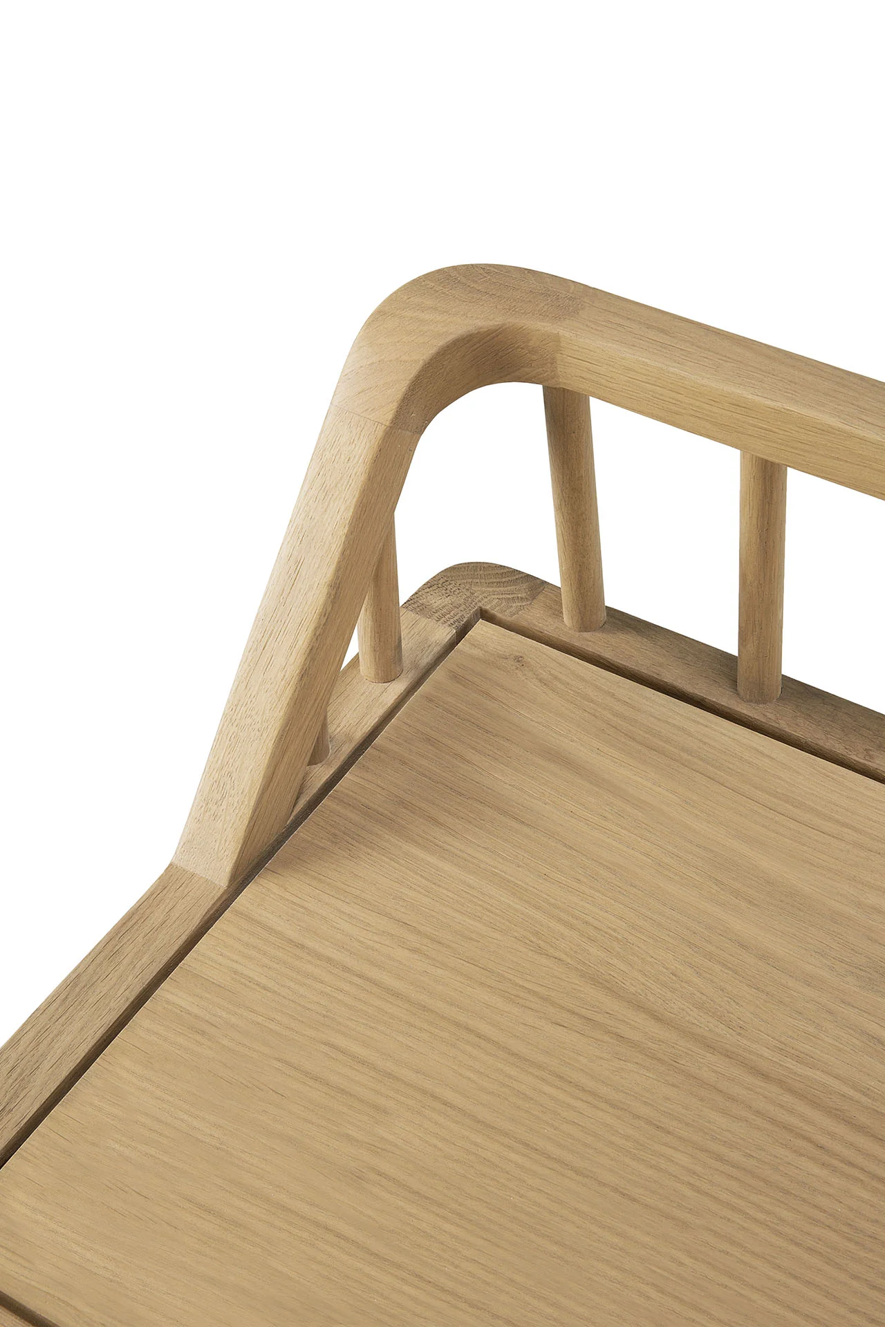 Spindle Solid Oak Bench - Image 9