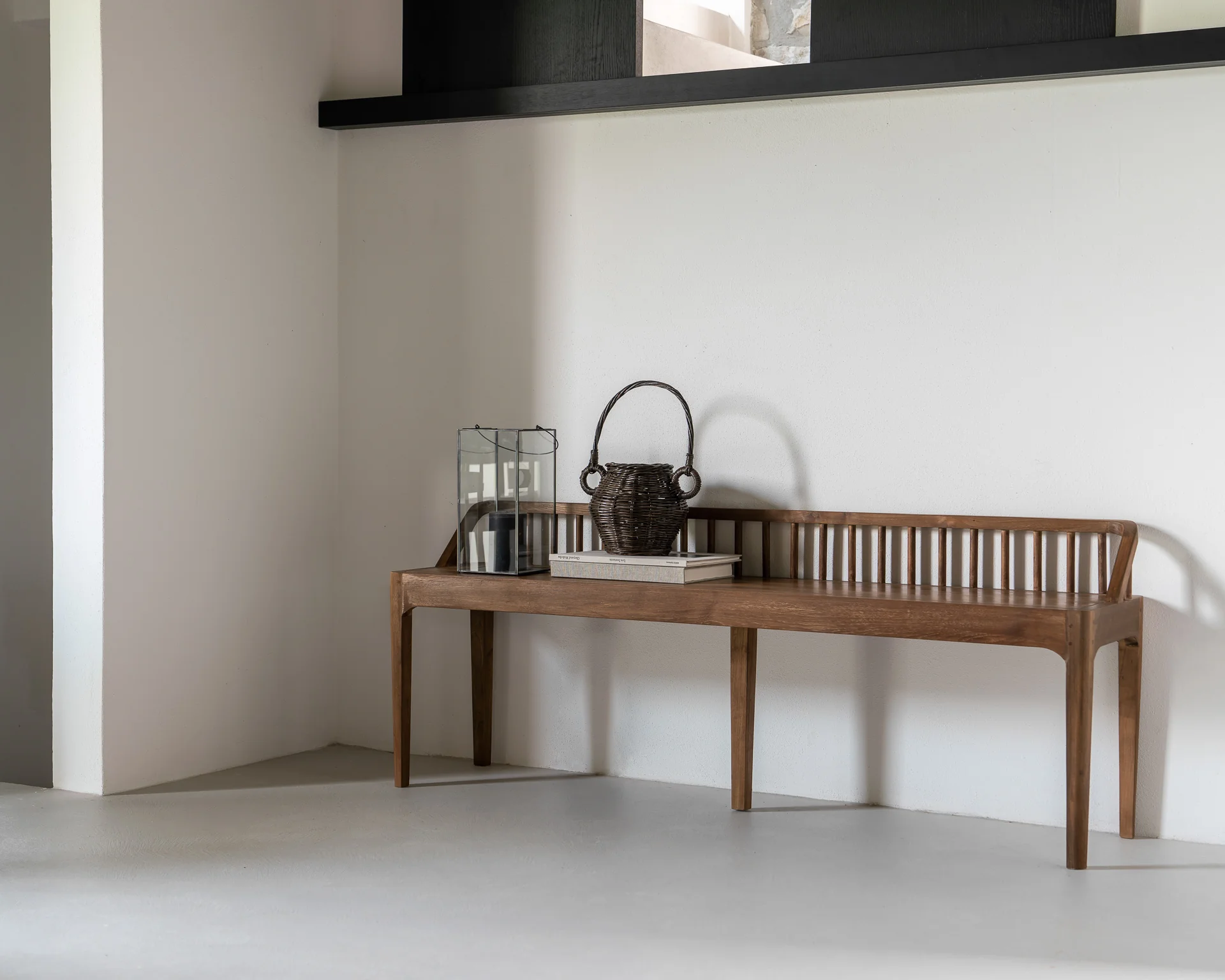 Spindle Solid Reclaimed Teak Bench - Image 5