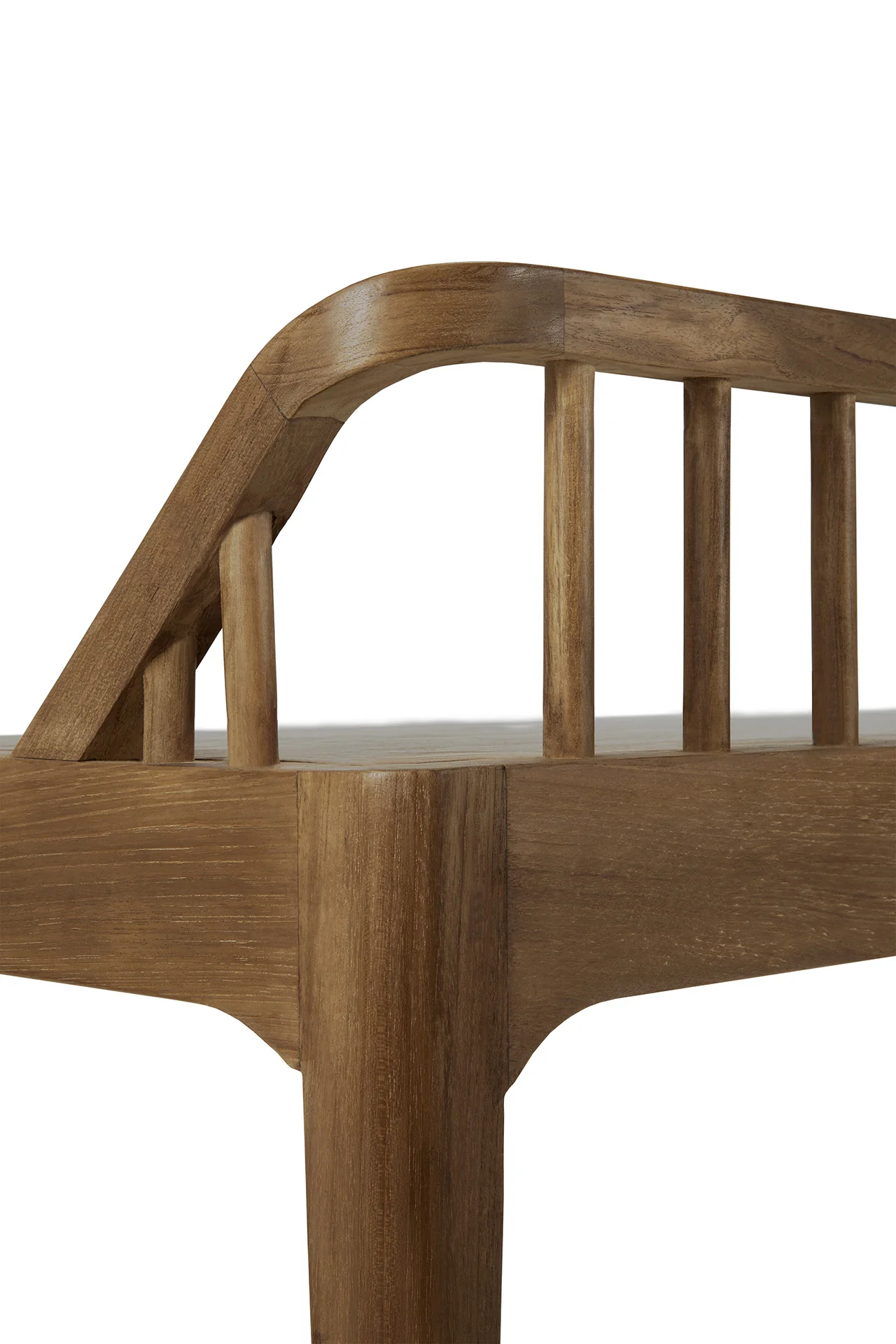 Spindle Solid Reclaimed Teak Bench - Image 9