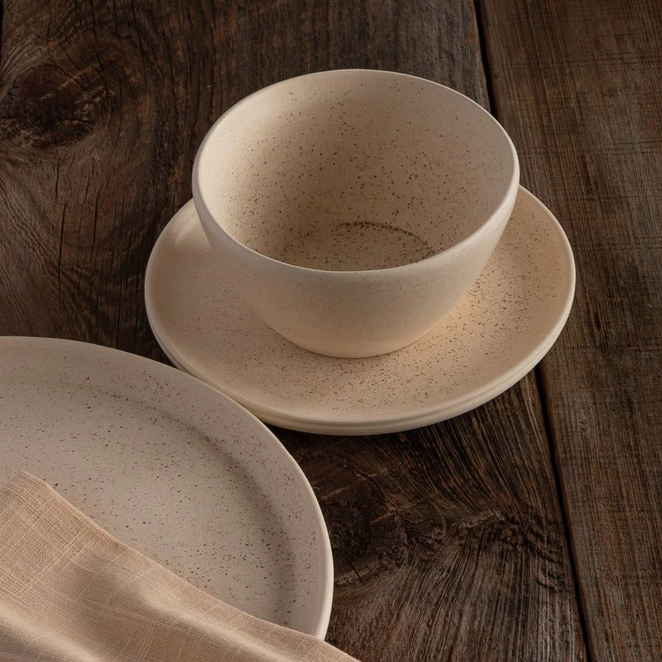 Treves Soup/Cereal Bowl, Speckled Nude, Set of 4 - Image 3