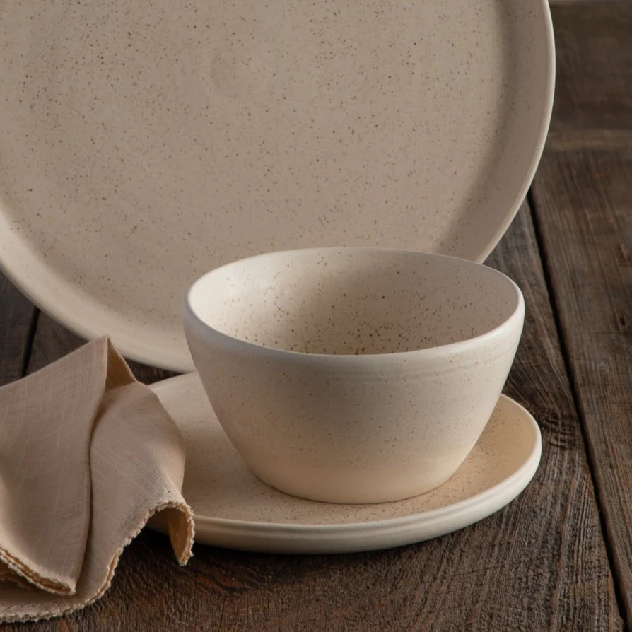 Treves Soup/Cereal Bowl, Speckled Nude, Set of 4 - Image 4