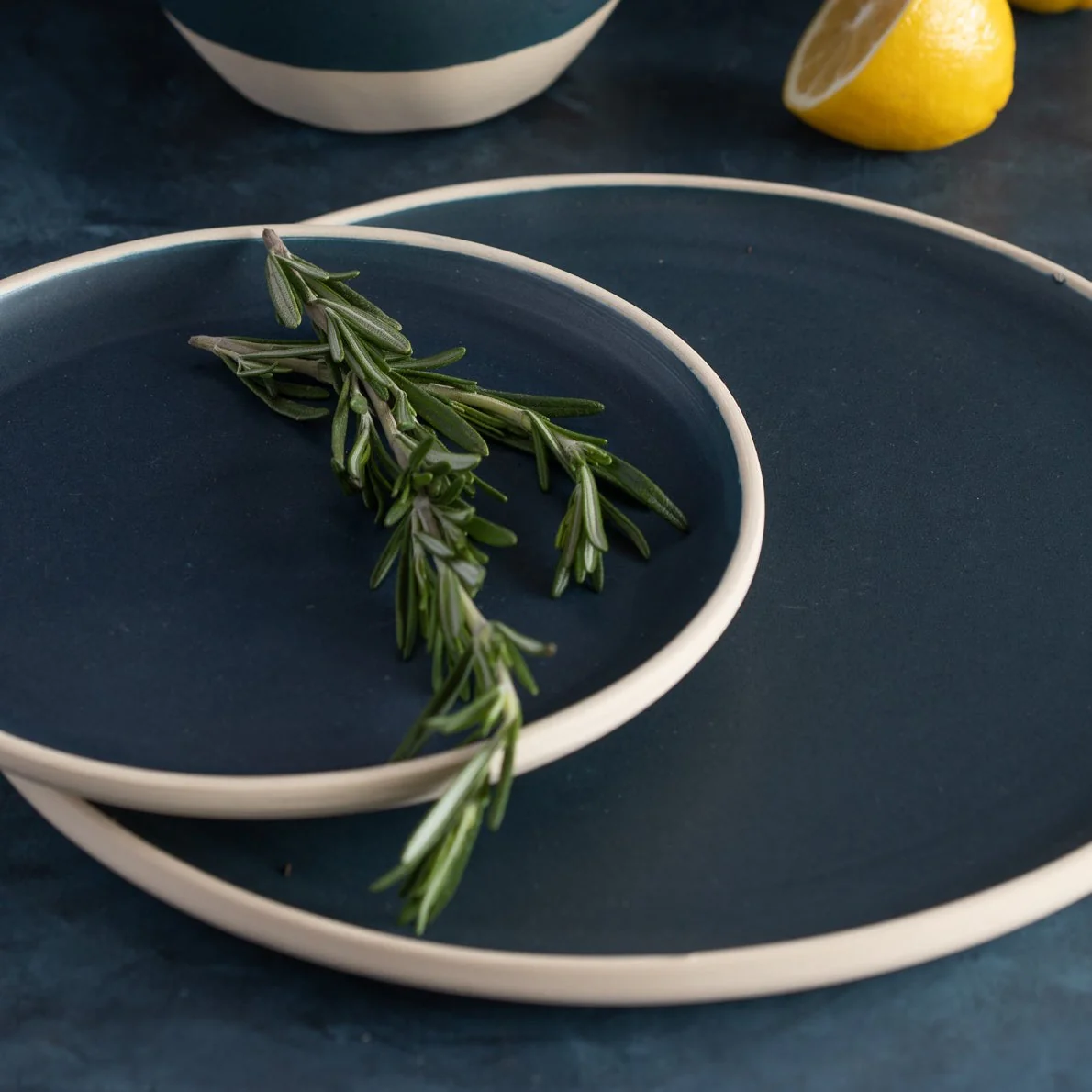 Treves Side Plate, Navy, Set of 4 - Image 3