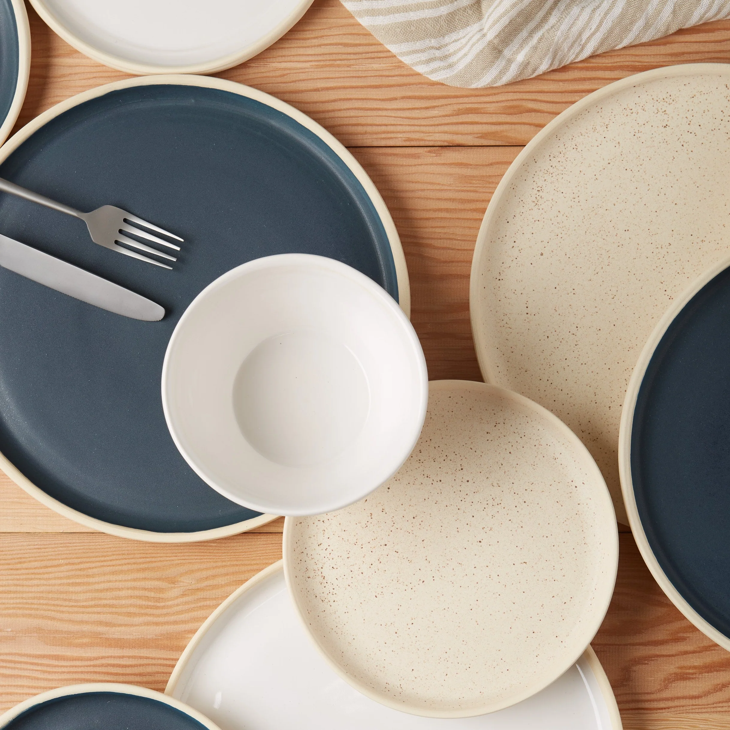 Treves Side Plate, Navy, Set of 4 - Image 4